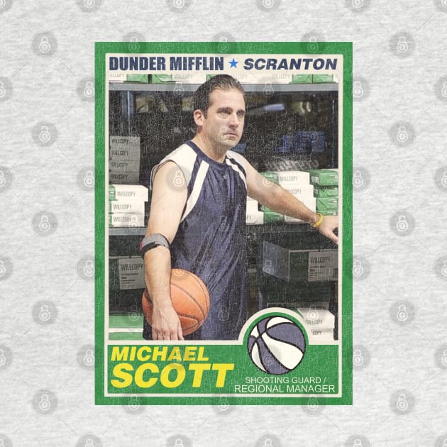 Michael Scott Basketball Trading Card by darklordpug